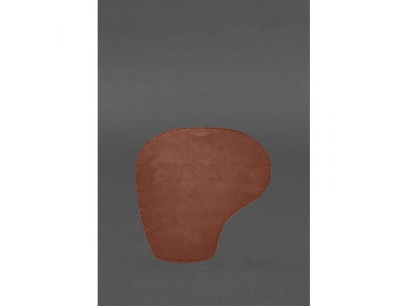 Коврик для мышки &amp;quot;Грушка&amp;quot; из натуральной кожи светло-коричневый Crazy Horse, фото 4