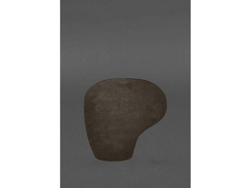 Коврик для мышки &amp;quot;Грушка&amp;quot; из натуральной кожи темно-коричневый Crazy Horse, фото 4