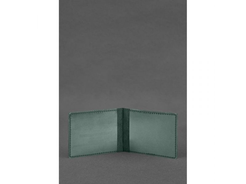 Кожаная обложка для удостоверения инвалида в результате российско-украинской войны зеленый Crazy Horse, фото 2