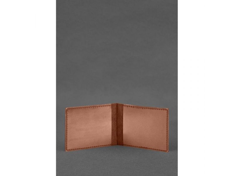 Кожаная обложка для удостоверения инвалида в результате российско-украинской войны светло-коричневый Crazy Horse, фото 2