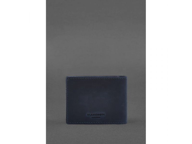 Кожаная обложка для удостоверения инвалида в результате российско-украинской войны синий Crazy Horse, фото 3