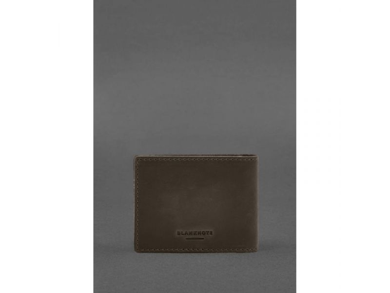 Кожаная обложка для удостоверения инвалида в результате российско-украинской войны темно-коричневый Crazy Horse, фото 3