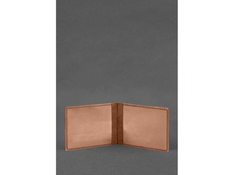 Кожаная обложка для удостоверения ветерана военной службы светло-коричневая, фото 2