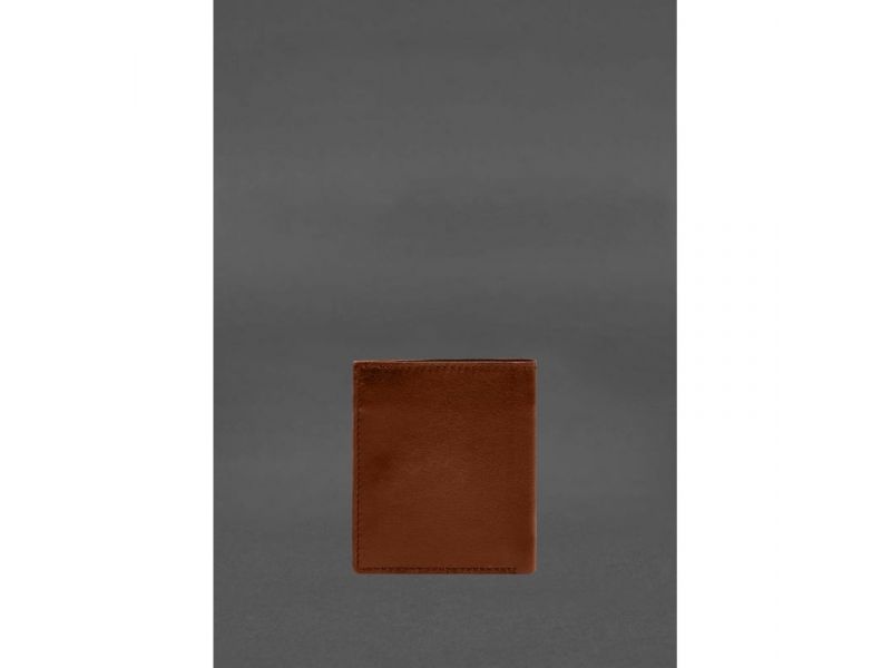 Кожаное портмоне на кнопке Brut светло-коричневый краст, фото 6