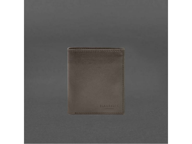 Кожаное портмоне на кнопке Brut темно-бежевый краст, фото 5