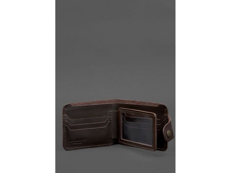 Кожаное портмоне 9.1 темно-коричневое, фото 3