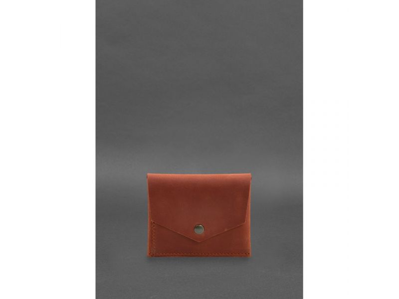 Кожаный кошелек mini 3.0 (кард-кейс) светло-коричневый Crazy Horse, фото 1