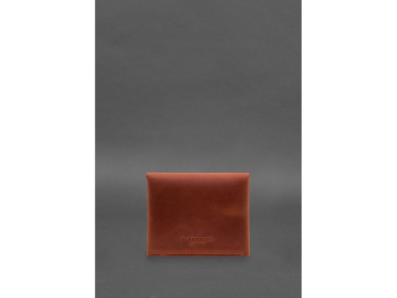 Кожаный кошелек mini 3.0 (кард-кейс) светло-коричневый Crazy Horse, фото 5