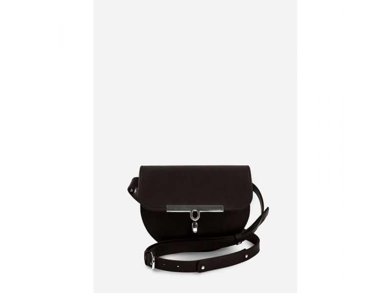 Женская кожаная сумка поясная-кроссбоди Bridget темно-коричневая, фото 2