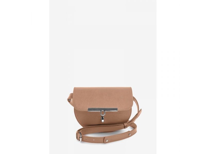 Женская кожаная сумка поясная-кроссбоди Bridget карамель, фото 2