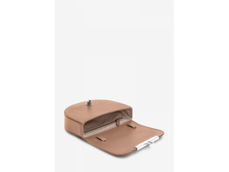 Женская кожаная сумка поясная-кроссбоди Bridget карамель, фото 8