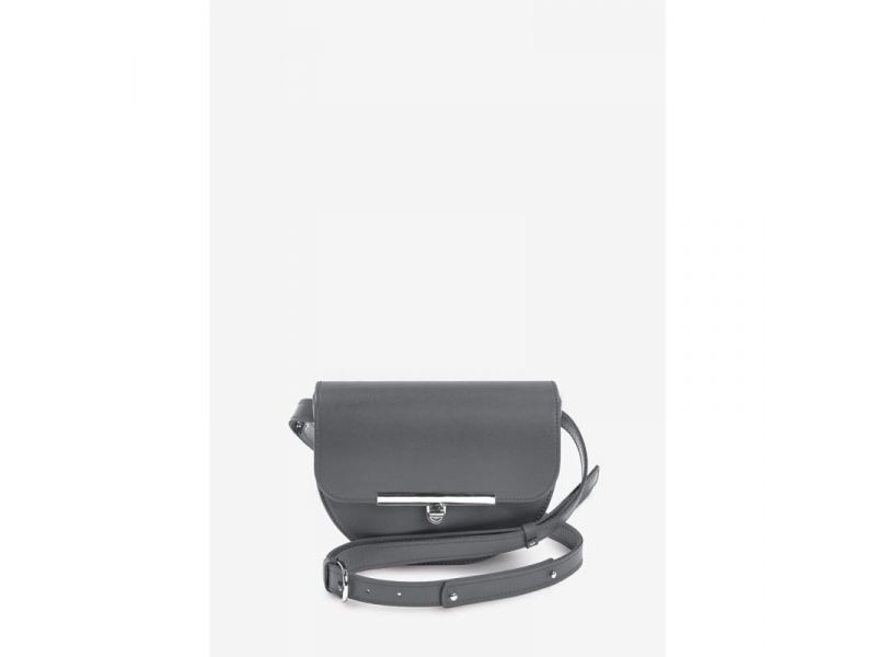 Женская кожаная сумка поясная-кроссбоди Bridget серый, фото 1