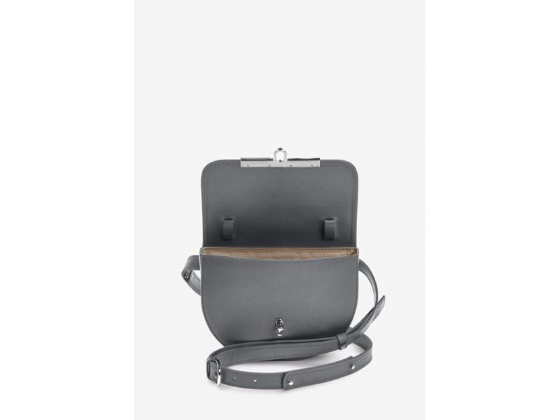 Женская кожаная сумка поясная-кроссбоди Bridget серый, фото 3