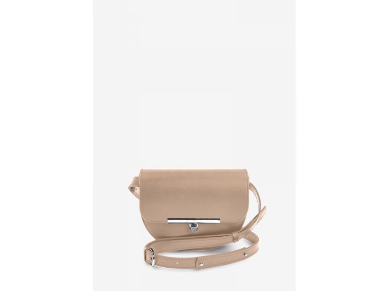 Женская кожаная сумка поясная-кроссбоди Bridget светло-бежевый, фото 1