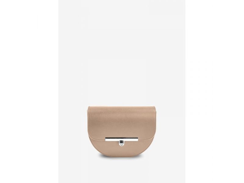 Женская кожаная сумка поясная-кроссбоди Bridget светло-бежевый, фото 4