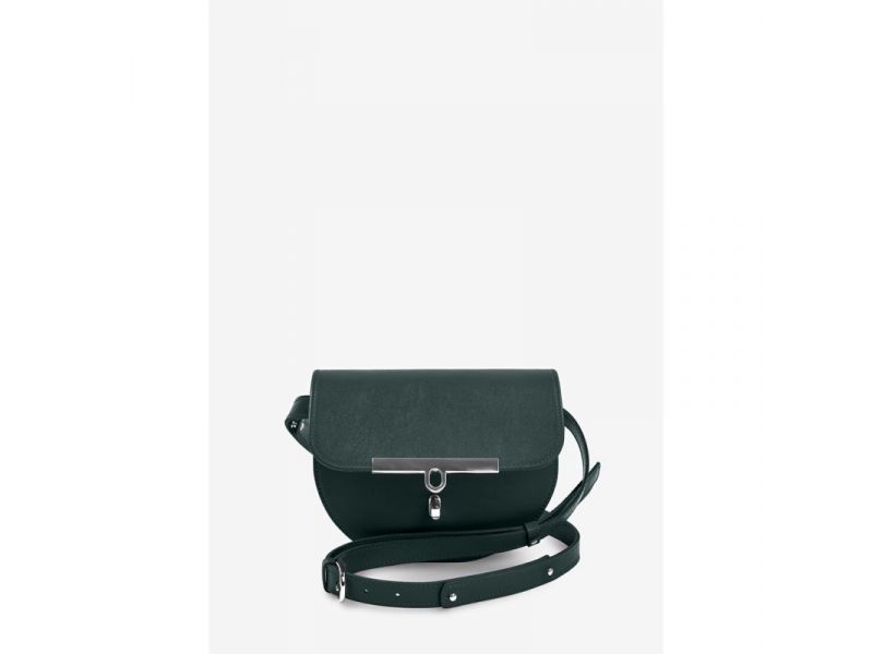 Женская кожаная сумка поясная-кроссбоди Bridget зеленый, фото 2