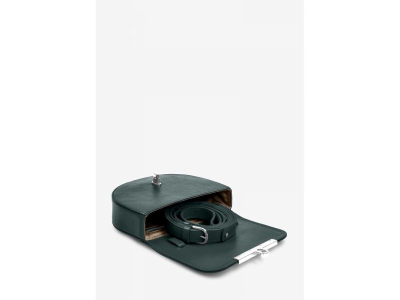 Женская кожаная сумка поясная-кроссбоди Bridget зеленый, фото 9