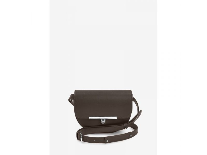 Женская кожаная сумка поясная-кроссбоди Bridget темно-бежевый, фото 1