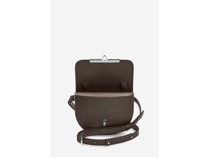 Женская кожаная сумка поясная-кроссбоди Bridget темно-бежевый, фото 3