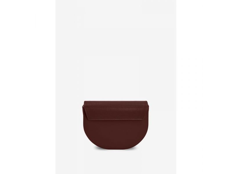 Женская кожаная сумка поясная-кроссбоди Bridget бордовая, фото 7