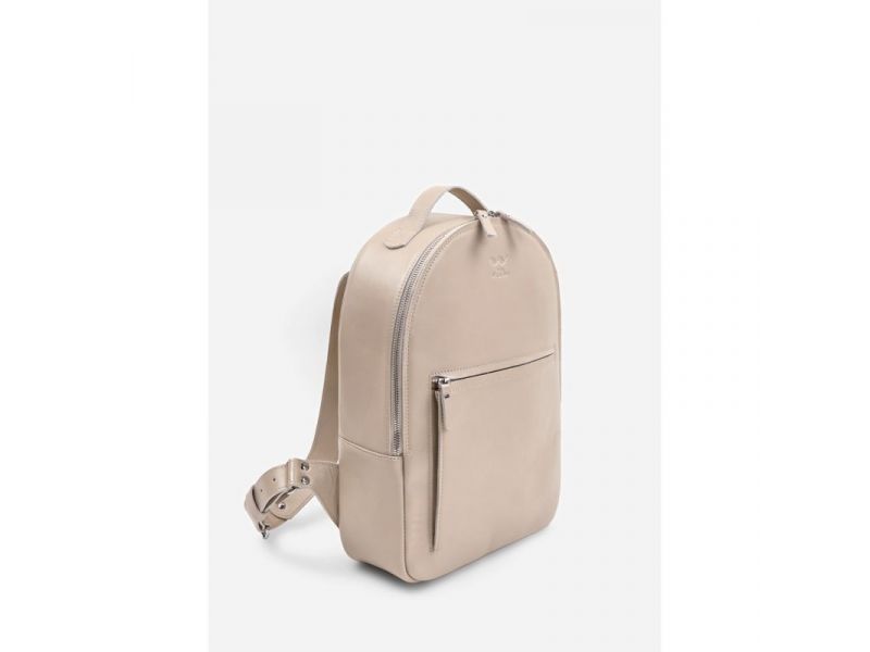 Кожаный рюкзак Groove M светло-бежевый, фото 2