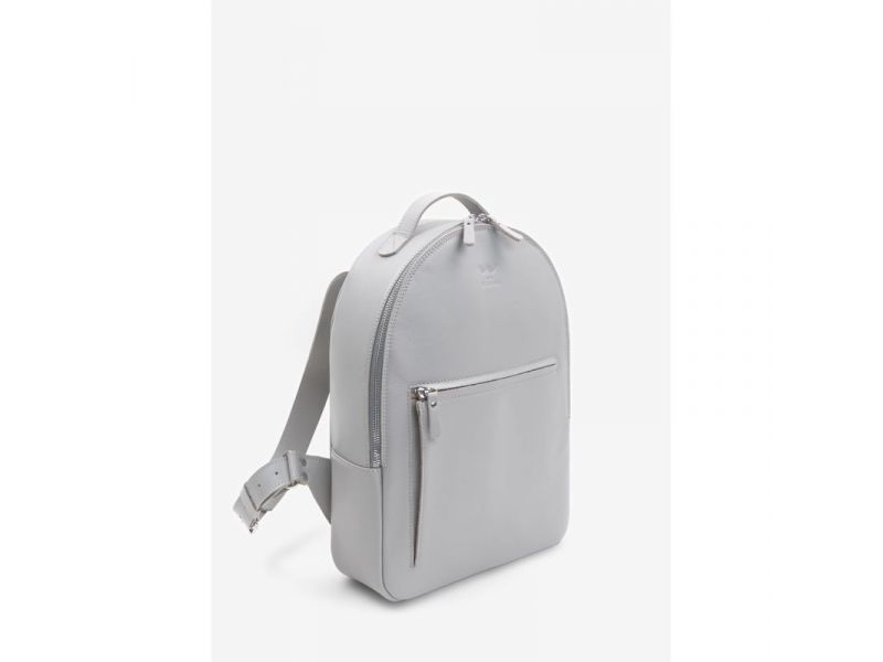 Кожаный рюкзак Groove M серый краст, фото 2