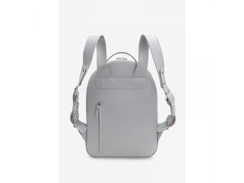 Кожаный рюкзак Groove M серый краст, фото 3