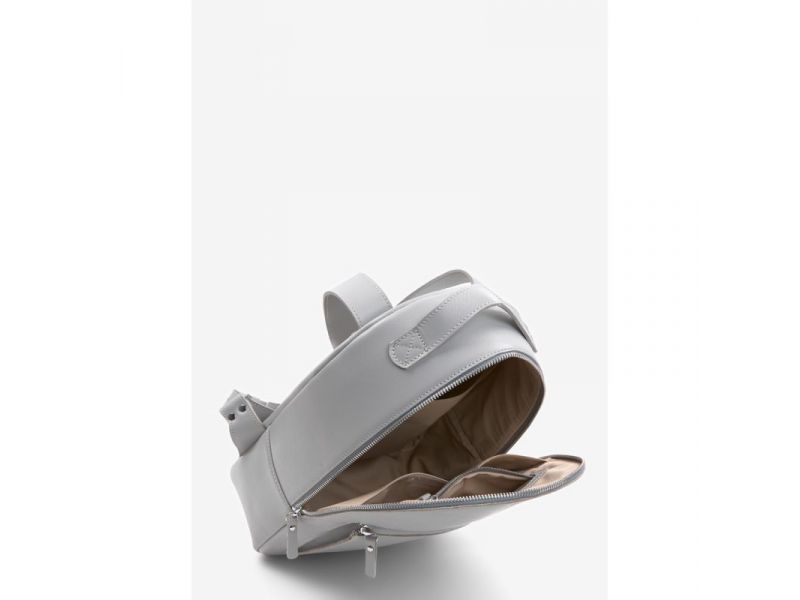 Кожаный рюкзак Groove M серый краст, фото 4