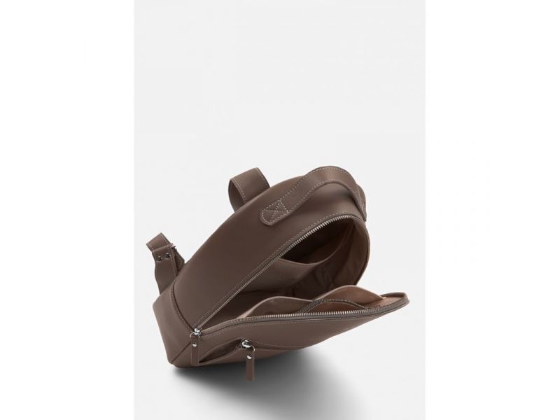 Кожаный рюкзак Groove M темно-бежевый, фото 4