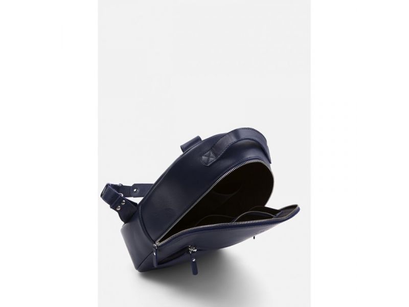 Кожаный рюкзак Groove M синий, фото 4