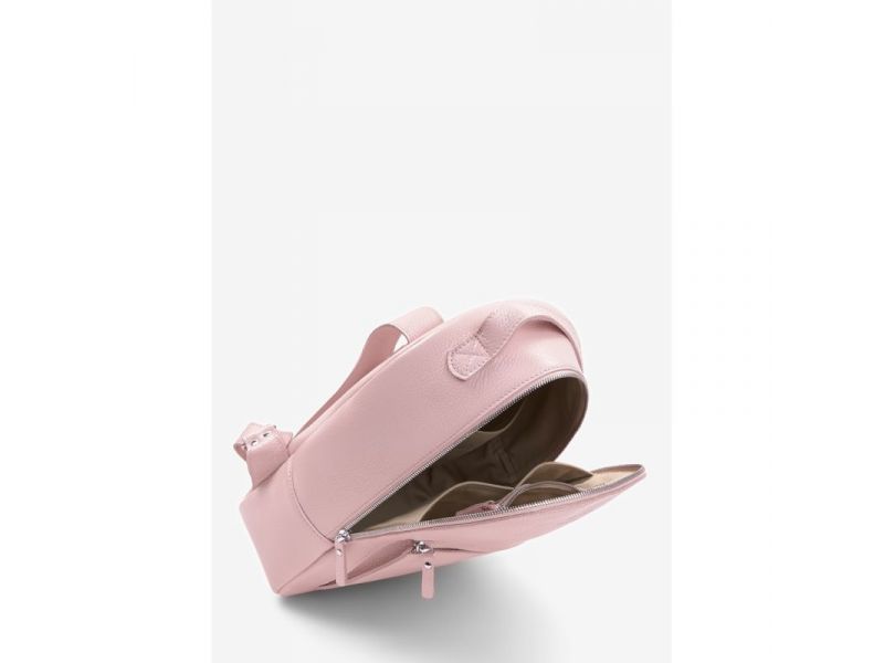 Кожаный рюкзак Groove M розовый зернистый, фото 4