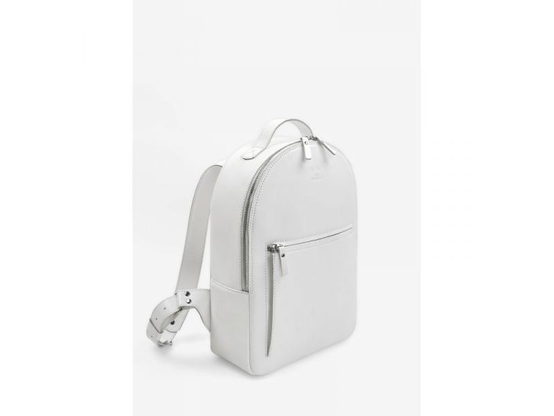 Кожаный рюкзак Groove M белый, фото 2