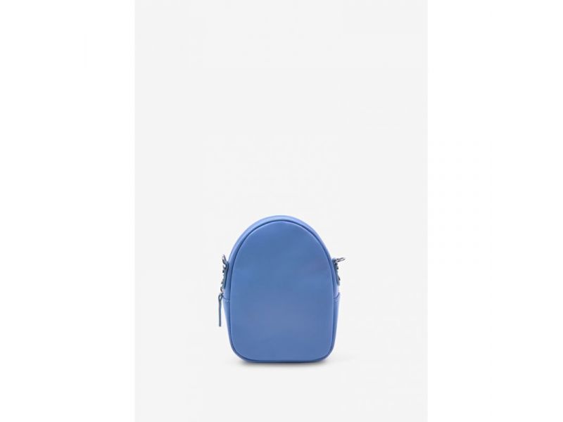 Кожаная женская мини-сумка Kroha голубой краст, фото 6