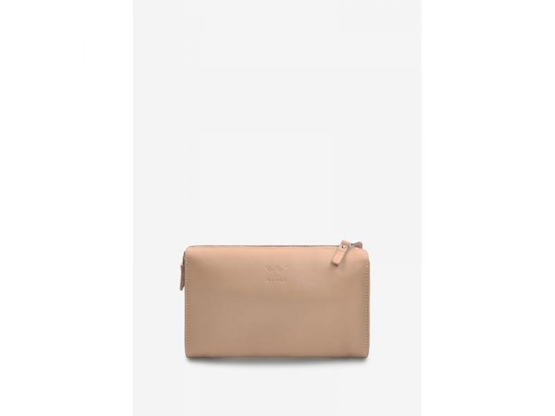 Кожаный млатч светло-бежевый, фото 3