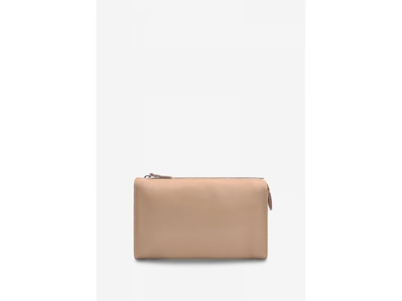 Кожаный млатч светло-бежевый, фото 5