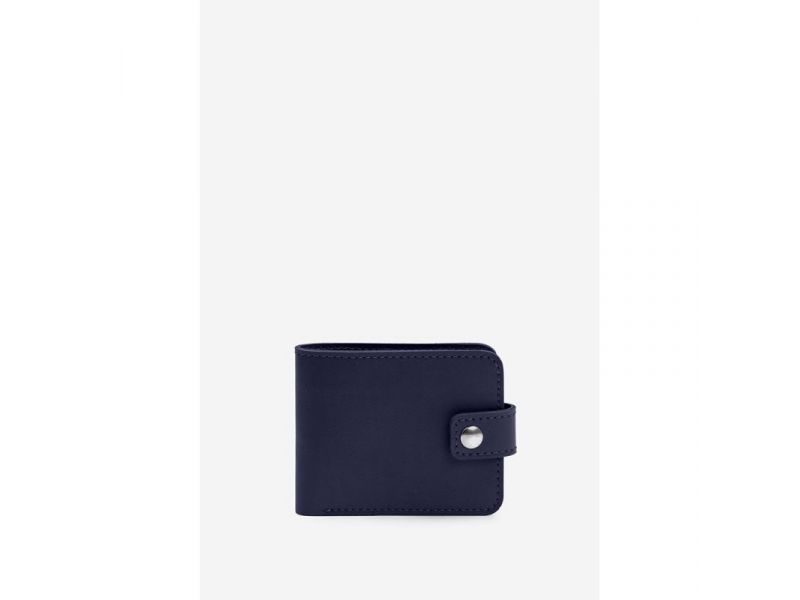 Кожаное портмоне Mini 2.2 темно-синий, фото 1
