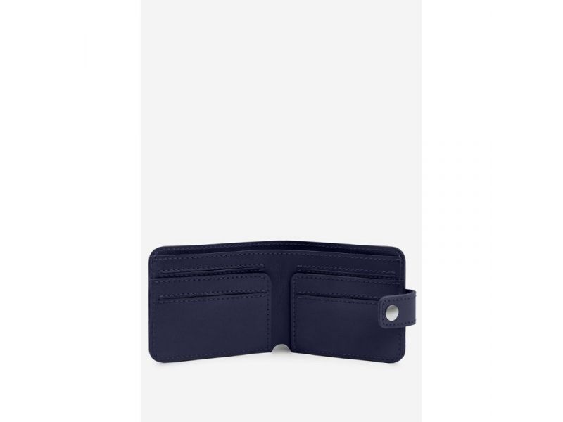 Кожаное портмоне Mini 2.2 темно-синий, фото 2
