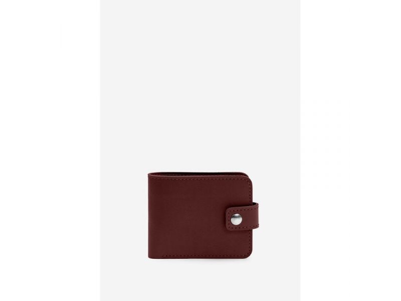 Кожаное портмоне Mini 2.2 бордовый, фото 1