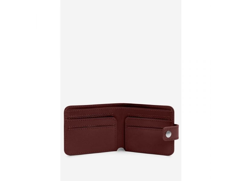 Кожаное портмоне Mini 2.2 бордовый, фото 2