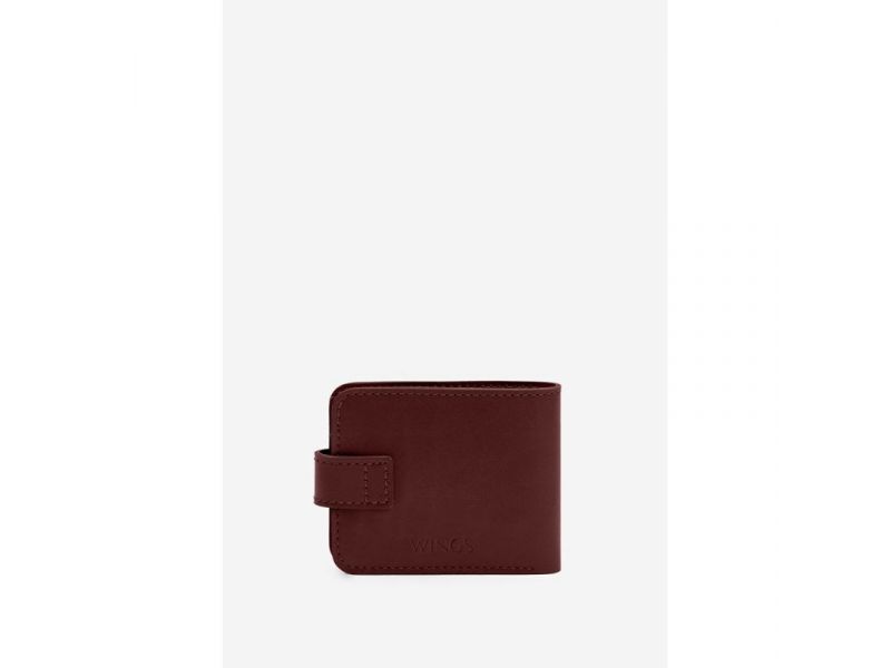 Кожаное портмоне Mini 2.2 бордовый, фото 5