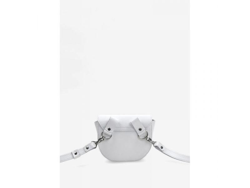 Женская кожаная сумка Ruby S белая краст, фото 6