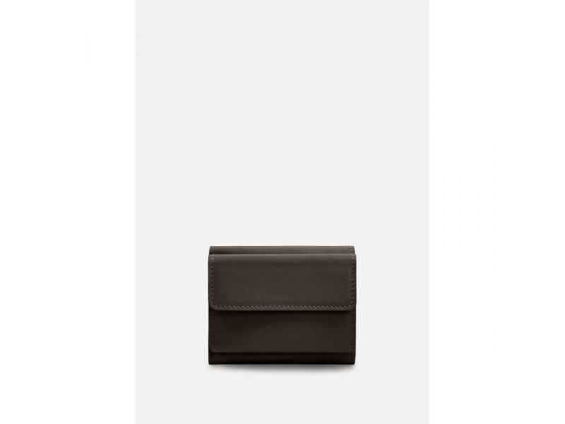 Кожаный кошелек Trinity шоколад краст, фото 5