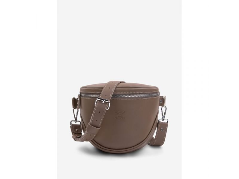 Кожаная сумка поясная-кроссбоди Vacation темно-бежевый, фото 1