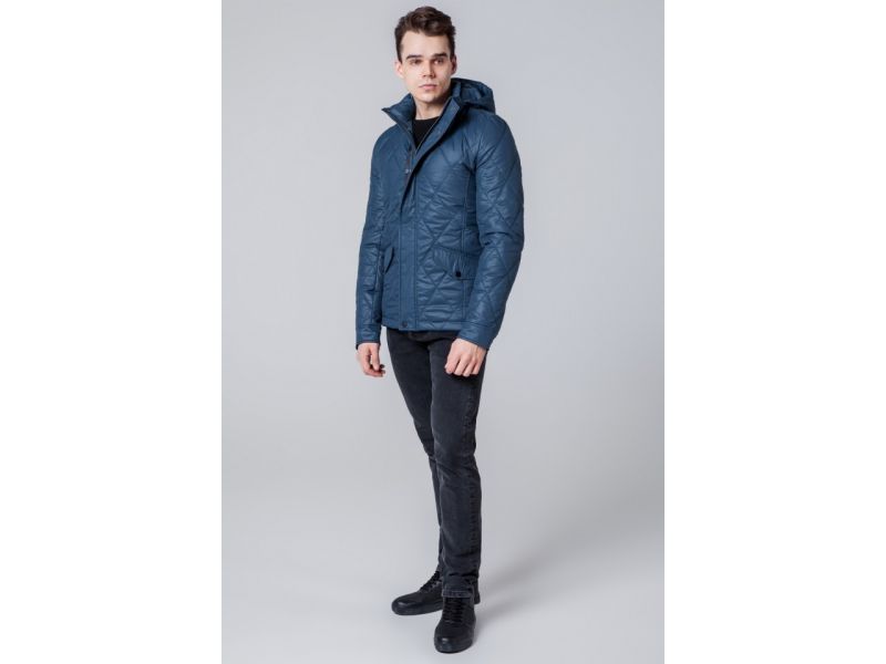 Ветровка цвета индиго мужская осенне-весенняя модель 1489, фото 2