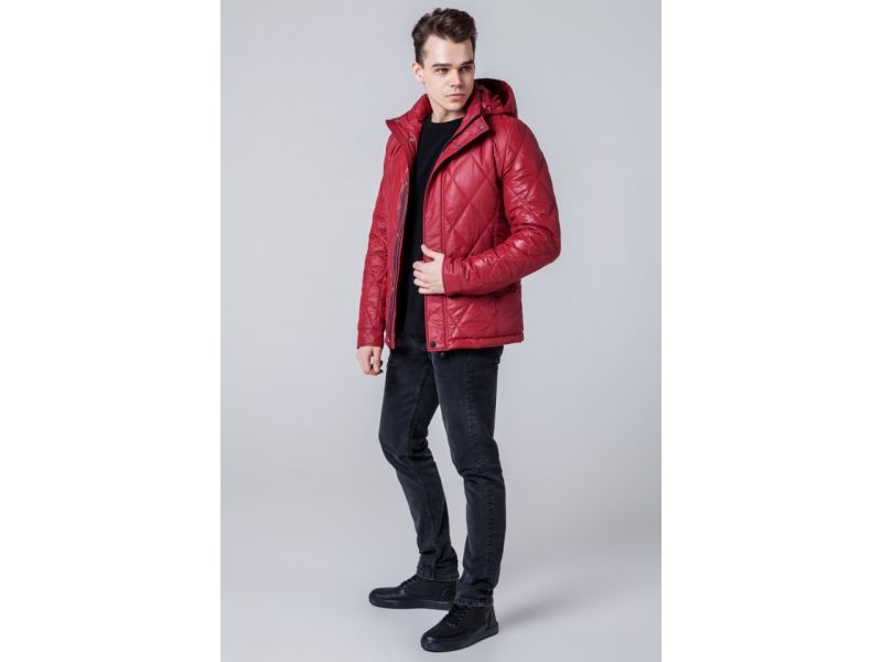 Мужская красная ветровка осенне-весенняя модель 1489, фото 1