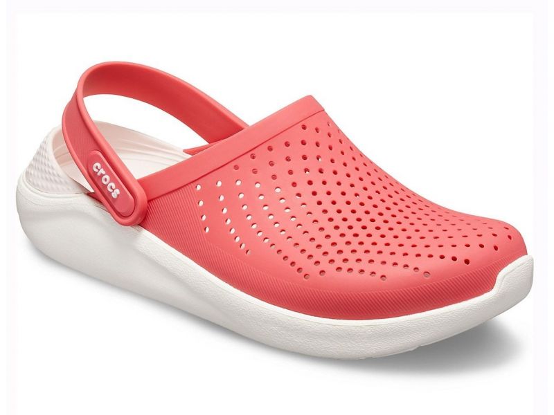 Крокс Crocs LiteRide™ Clog женские коралово-красные кроксы, оригинал, фото 1