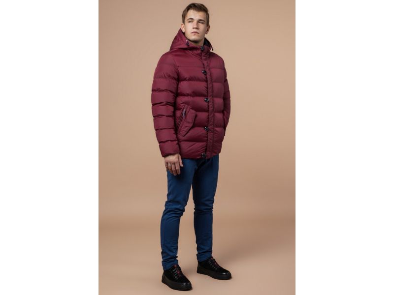 Красная яркая куртка зимняя для мужчин модель 30380, фото 1
