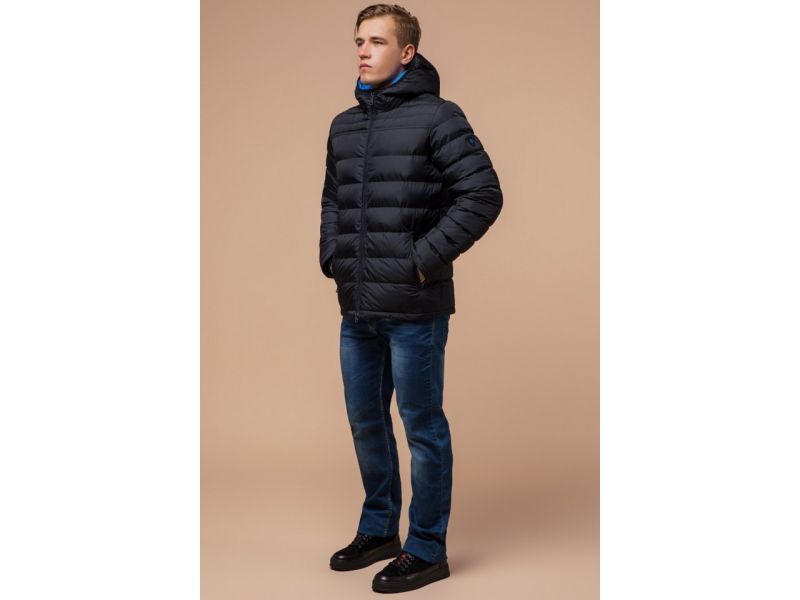 Зимняя сине-черная мужская куртка модель 25490, фото 2