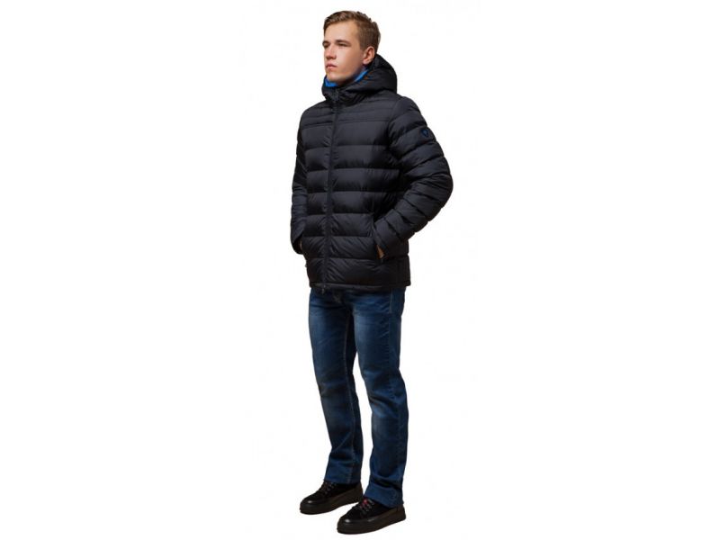 Зимняя сине-черная мужская куртка модель 25490, фото 1