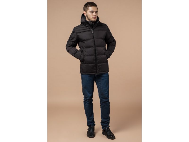 Кофейная мужская куртка на зиму модель 26055, фото 1